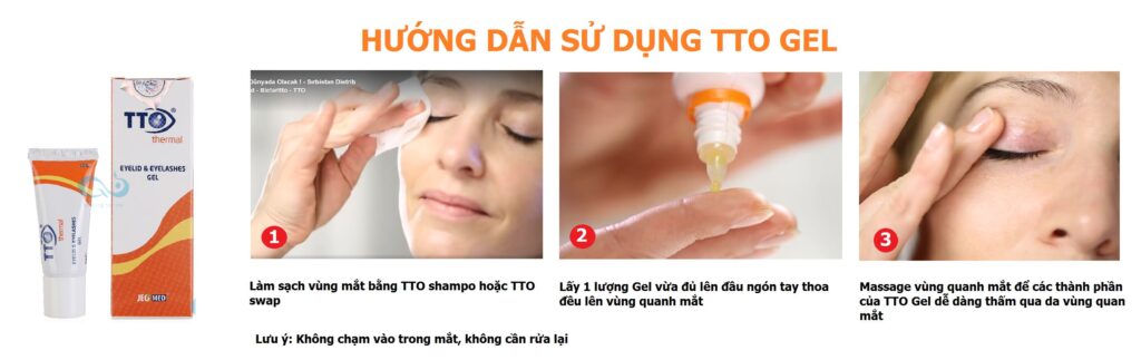 Hướng dẫn sử dụng TTO Thermal Eyelid & Eyelashes Gel