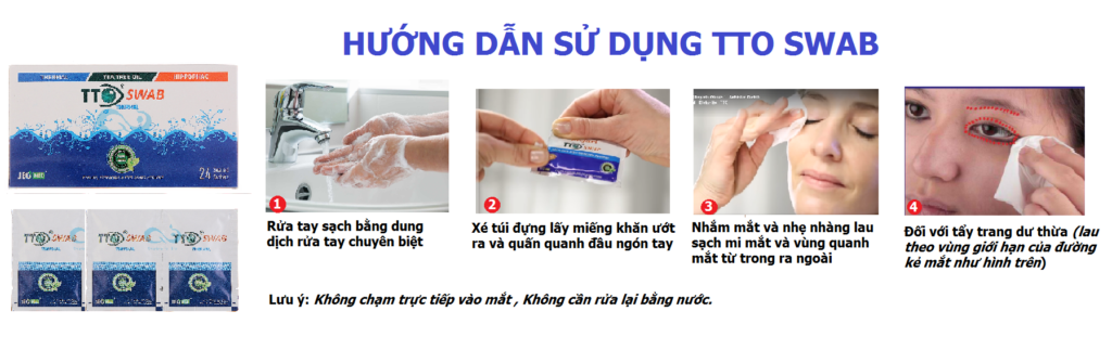 Hướng dẫn sử dụng khăn lau mắt TTO Thermal Swab