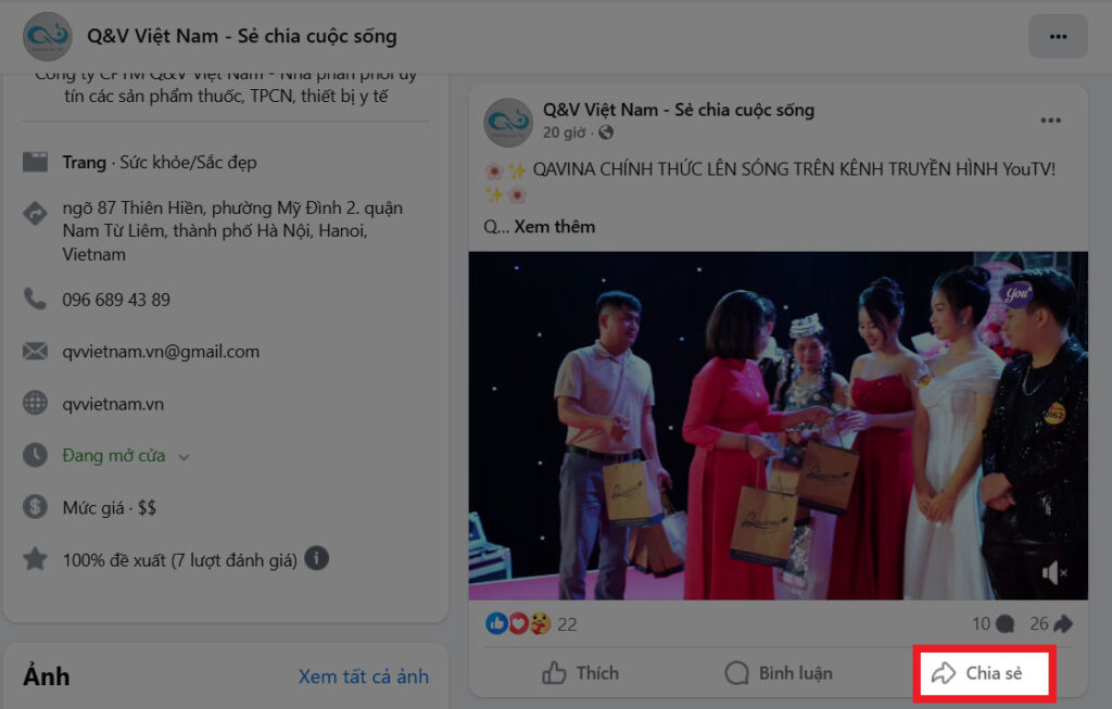 Mở Facebook trên máy tính, chọn bài viết mà bạn muốn chia sẻ > Nhấn vào biểu tượng chia sẻ ở góc dưới bên phải bài viết