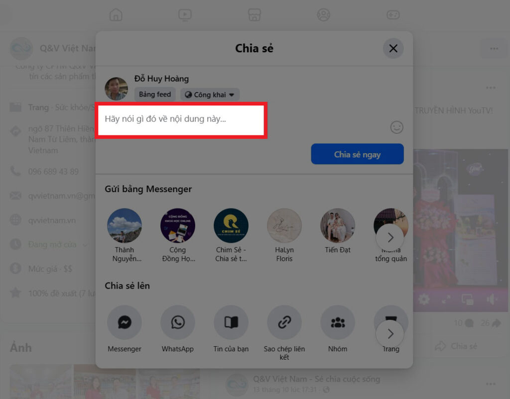 Bạn có thể viết cảm nghĩ về bài viết mà bạn chia sẻ ở mục Hãy nói gì đó về nội dung này
