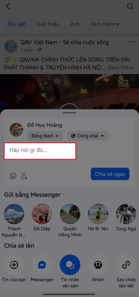 Viết cảm nghĩ về bài viết mà bạn chia sẻ ở mục Hãy nói gì đó về nội dung này...